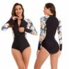 One piece long sleeved surfing suit  sun protection  women's
