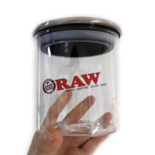 raw烟丝罐手卷保湿罐烟盒密封罐不锈钢收纳大号，储存罐保湿片手动