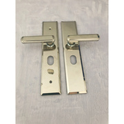 防盗门锁不锈钢拉手白金色执手进入户大门把手锁具套装门通用配件