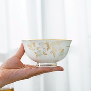自由组合景德镇陶瓷餐具骨瓷吃饭米饭小碗金边欧式碗家用单个简约