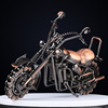 复古哈雷摩托车模型摆件铁艺金属，机车男孩房间，装饰摆设生日礼物男