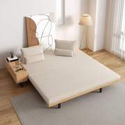 多功能北欧实木沙发床可折叠小户型，客厅简约现代双人两用原木沙发