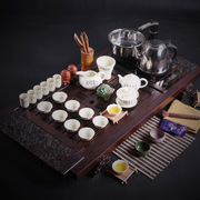 紫砂茶具套装整套茶具，电磁炉四合一实木黑檀，柯木茶盘功夫茶具