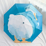 可爱卡通全自动折叠遮阳晴雨两用雨伞小巧便捷迷你创意韩版防晒伞