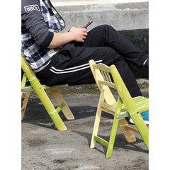 竹质折叠椅子靠背椅学生作业椅竹子大号儿童收折竹凳竹椅包i.
