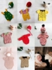 新生儿宝宝摄影道具百天服装百天艺术照衣服可爱创意造型针织套装