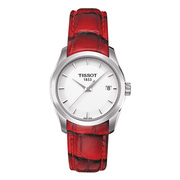 tissot天梭手表，女库图系列石英，皮带女表t035.210.16.011.01