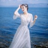 白色仙气裙子旅游度假超仙海边沙滩裙高级感蕾丝雪纺连衣裙长裙女