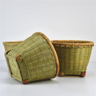 竹制品纯手工竹编收纳篮竹箩筐家用小竹篓桌面创意零食杂物收纳筐