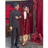 新中式中山装男婚礼订婚穿搭中国风立领西装外套高级感痞帅气西服