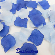 混合假花瓣仿真花片装饰拍照浅蓝色结婚房间床上布置撒花婚庆用品