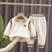 男女宝宝秋装卫衣套装2023春秋，婴儿洋气童装，长袖两件套1岁4岁
