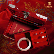 螺钿漆器首饰盒小木质，高档奢华饰品收纳盒，珠宝公主陪嫁盒结婚