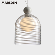 马斯登marsden卧室床头灯，现代简约手工拉丝玻璃餐厅，吊灯北欧灯具