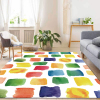 ins彩色创意圈绒客厅，地毯防水免洗可擦沙发茶几地毯家用卧室地垫