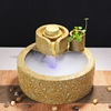 陶瓷流水喷泉摆件风水轮，石磨摆件创意鱼缸，家居饰品搭配