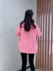 粉红色衬衫女春秋韩版宽松设计感长袖上衣时尚，百搭衬衣薄外套