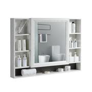 安s--太空铝浴室，梳妆壁挂镜柜带置物架镜子卫生间镜箱洗
