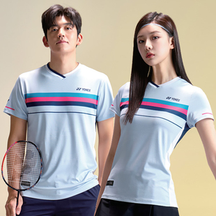 2024春夏韩国yonex尤尼克斯羽毛球，服男女款速干吸汗短袖套装