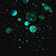夜光贴宇宙太空银河太阳系幼儿园装饰贴画荧光星星月亮星座墙贴纸