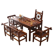 中式功夫禅意茶桌椅，组合一体式茶几办公室，自动上水泡茶台茶艺桌椅