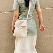 DIY空白斜挎包帆布袋 手绘纯色 森系文艺购物学生书袋 女包