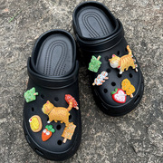 卡通猫咪Crocs洞洞鞋鞋花鞋扣装饰配件儿童配饰潮卡通凉鞋套装
