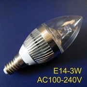 高品质大功率 E14 3W led节能灯 蜡烛灯水晶吊灯 装饰灯 E14尖泡