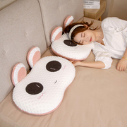 兔兔卡通抱枕靠枕抱枕靠垫，床上枕头宿舍，睡觉单人记忆棉午睡枕儿童