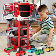 可变形玩具合金小汽车模型套装5儿童货柜车仿真2收纳3岁4男童礼物