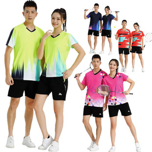 羽毛球服套装男女款波点定制夏季速干运动排球上衣短裤比赛服吸汗