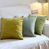 绿色系抱枕套ins纯色天鹅绒轻奢抱枕沙发客厅复古靠枕床头靠垫