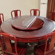 餐桌布圆形桌布防水防油pvc1.5家用玻璃垫新中式转盘桌桌布防烫