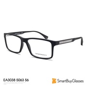 Emporio Armani阿玛尼眼镜框男黑色方框男休闲近视框架镜 EA3038