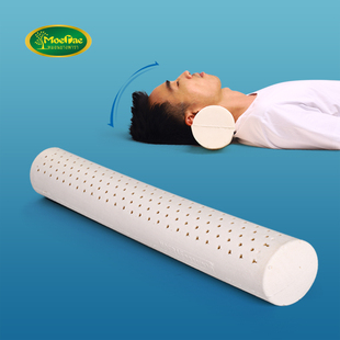 泰国乳胶圆柱颈椎枕，小圆枕护颈专用天然橡胶，长条圆形糖果睡眠枕头