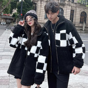 2022年秋冬季情侣装，棉衣外套加厚男高级感韩版法式roora潮流