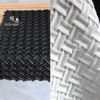 立体雪纺编织褶皱压褶几何改造肌理，面料服装造型设计师创意布料