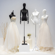 婚纱模特展示架女装店半身人体黑白色礼服拍摄道具服装店假人台