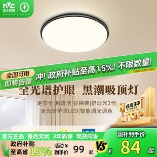 雷士照明led灯吸顶灯大客厅灯创意卧室灯圆形房间灯现代简约灯具