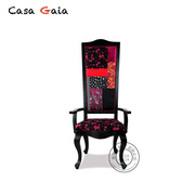 casagaia盖雅欧式美式实木餐厅，高靠背(高靠背)餐椅样板间设计师款高背椅