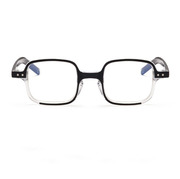 小框复古眼镜架潮米钉框架眼镜，同款方框潮男女，款配高度数(高度数)玻璃镜片