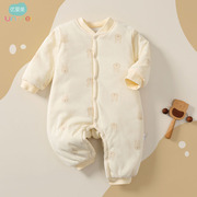 婴儿棉衣冬装加厚连体衣春秋冬外套装新生儿夹棉保暖宝宝外出棉服