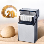 创意个性烟盒20支装超薄便携翻盖塑料金属香菸盒子防压男士
