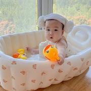 宝宝洗澡盆0一3岁新生儿可折叠充气浴盆便携式澡盆沐浴儿童坐浴盆