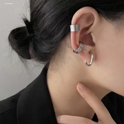 韩国简约冷淡风三件套耳骨夹女气质高级感无耳洞U型耳夹耳环耳饰