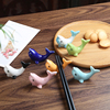 陶瓷海洋生物小海豚可爱卡通动物酒店餐桌筷子架筷托日式家用筷枕