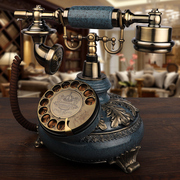 欧式仿古电话机，复古电话座机时尚创意，家用转盘无线插卡