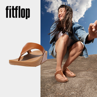 fitflop夹脚凉鞋女款lulu经典，简约舒适皮质夹脚厚底凉拖i88