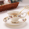 唐山骨瓷杯欧式咖啡杯碟，创意纪念品水杯套装马克杯