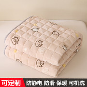 可定制学生宿舍牛奶绒床垫软垫防滑保暖家用单人1米2可折叠被褥子